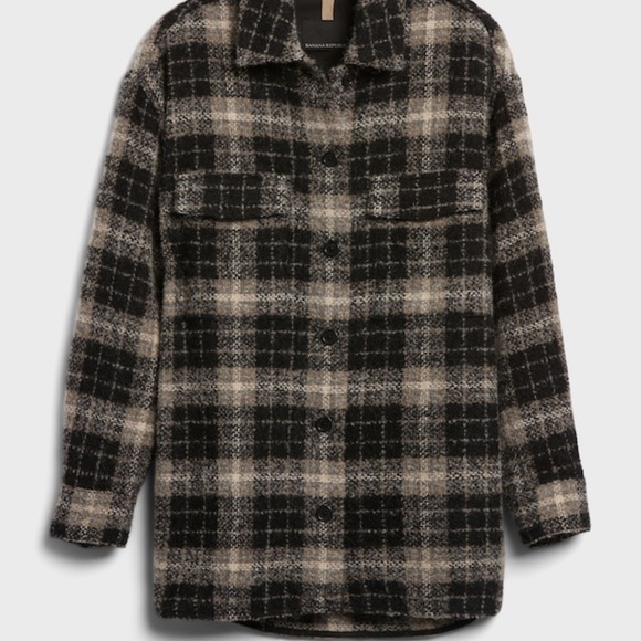 NWT Banana Republic oversized Italian boucle shirt jacket - Picture 13 of 13